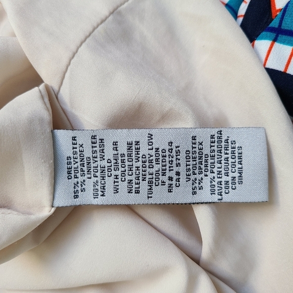 Eliza J Geometric Long Sleeve Multi Color Shift Mini Dress - Picture 8 of 9